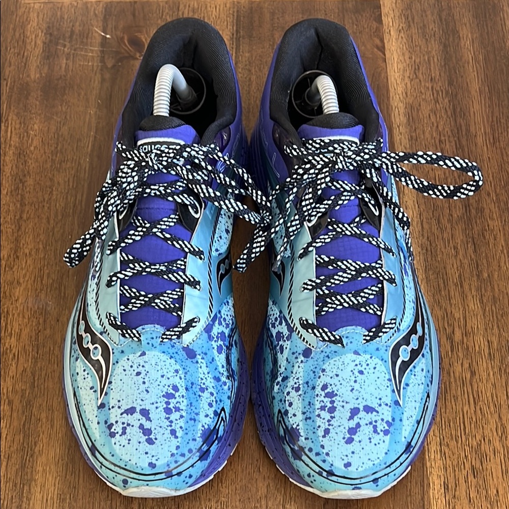 Saucony Kinvara 7 Purple Turquoise Running Shoes  Everun Flexshell Women’s SZ 12 - Picture 4 of 14